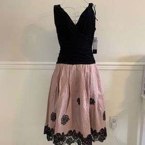 SL fashions | black and mauve dress